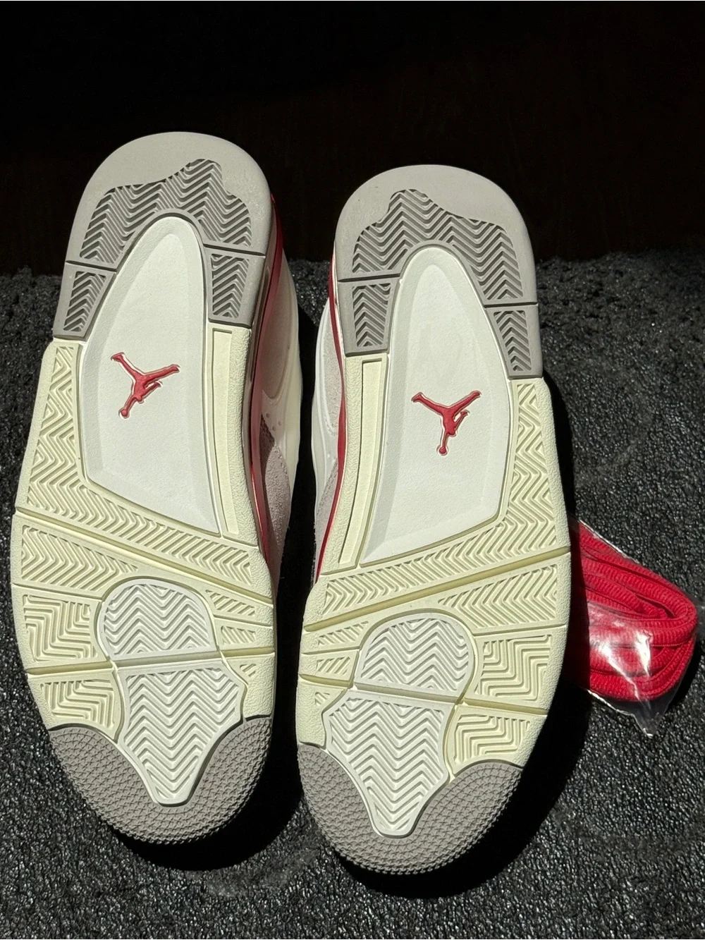Nike Jordan 4 Men's White & Red Low-Top Sneakers